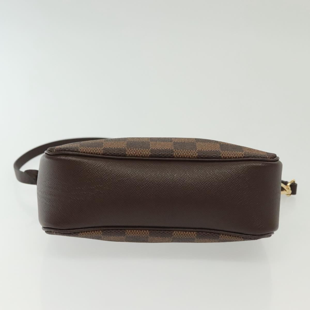 LOUIS VUITTON Damier Ebene Trousse Makeup Pouch N51982 LV Auth 137790