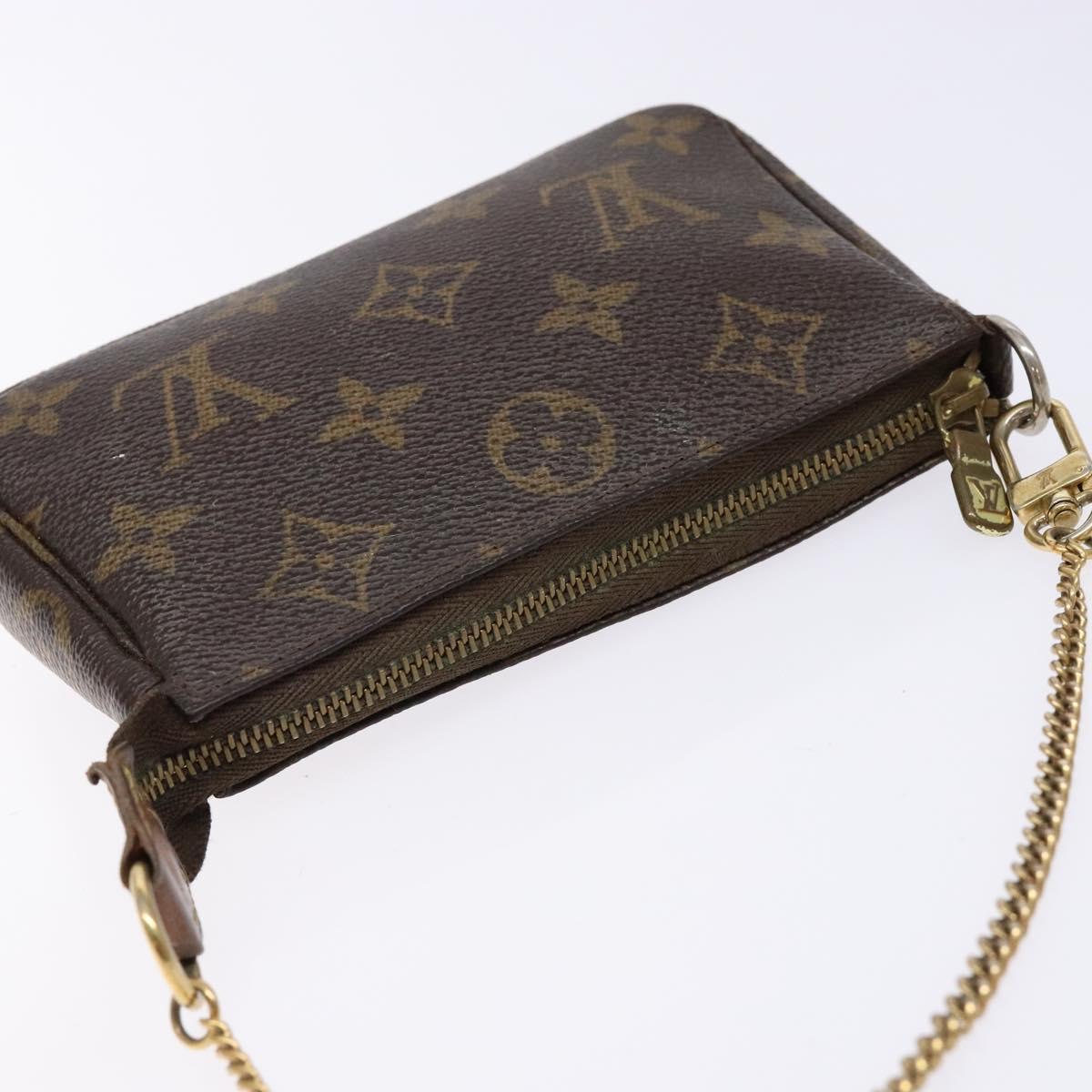 LOUIS VUITTON Monogram Mini Pochette Accessoires Pouch M58009 LV Auth 137805