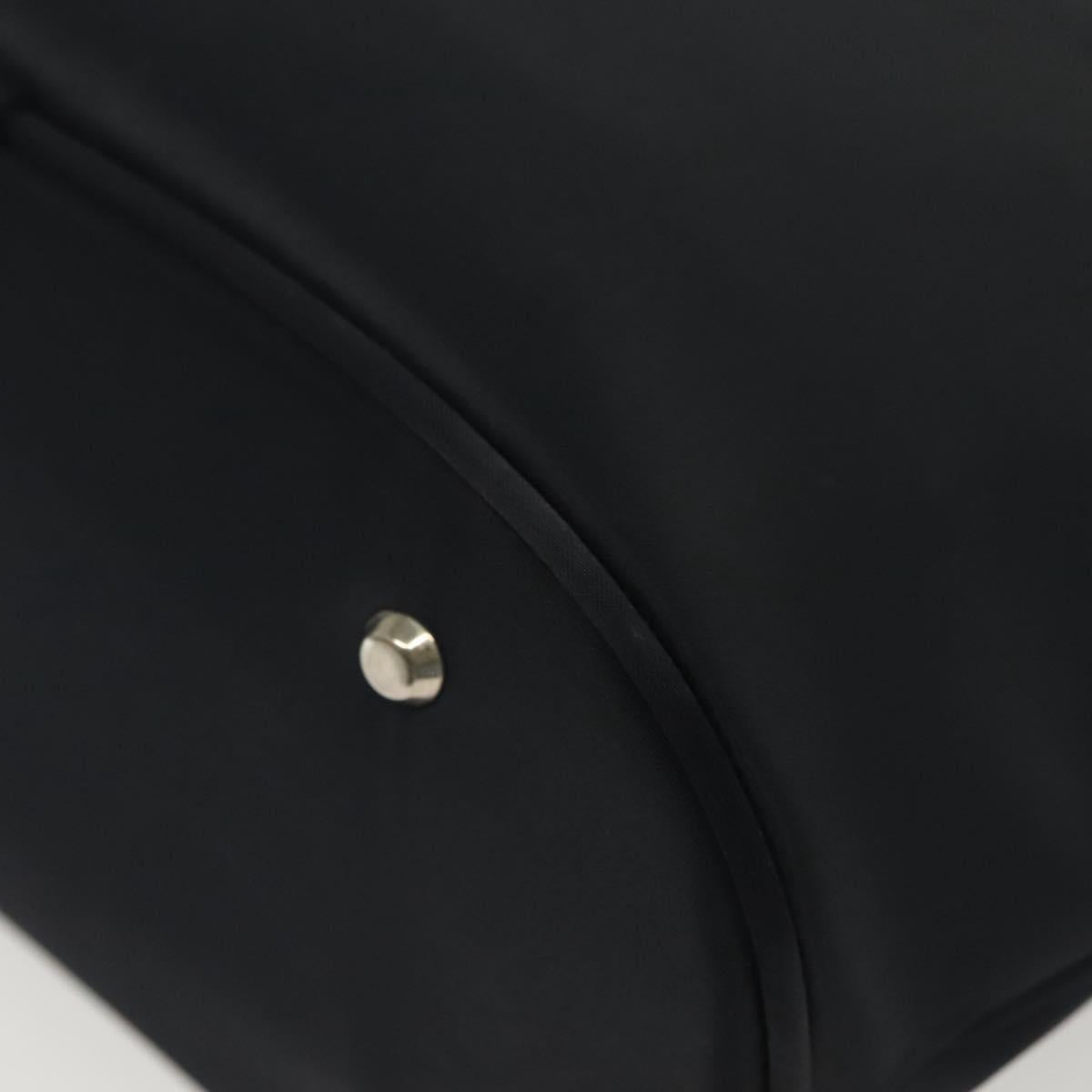 SAINT LAURENT Tote Bag Nylon Navy Silver Auth 137808