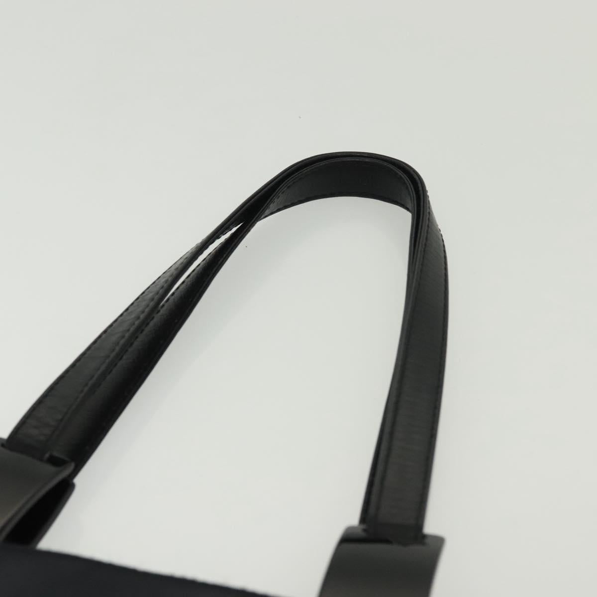 SAINT LAURENT Tote Bag Nylon Navy Silver Auth 137808