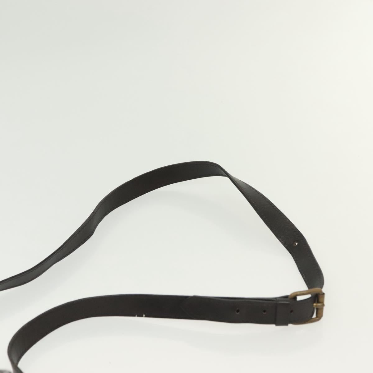 FENDI Zucca Canvas Shoulder Bag Vintage Black Brown Auth 137812