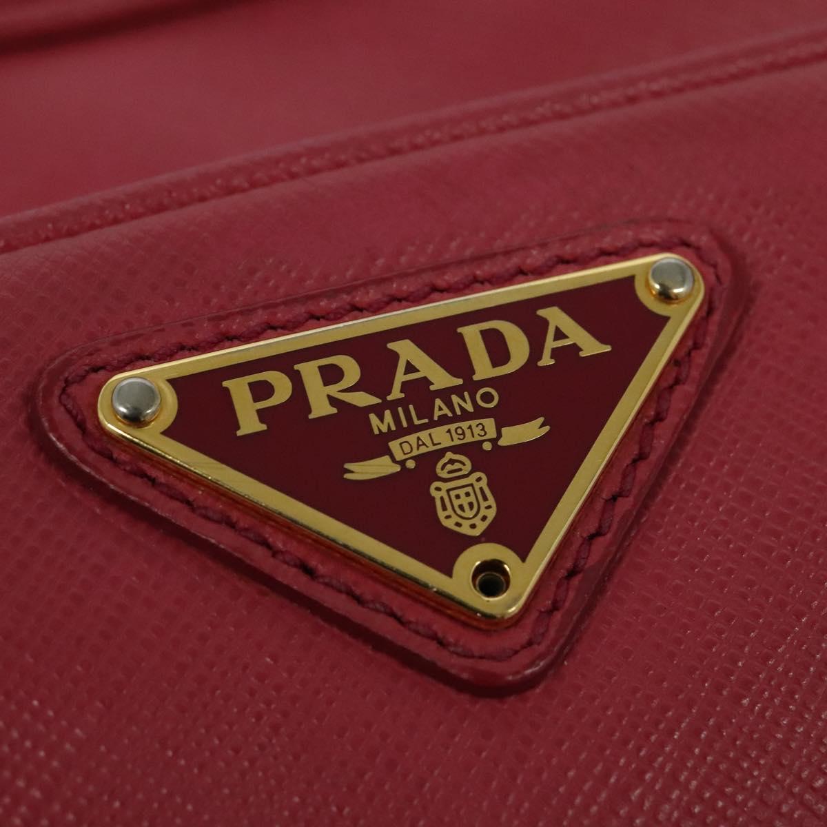PRADA Shoulder Bag Safiano leather Pink Gold BT1010 Auth 137816
