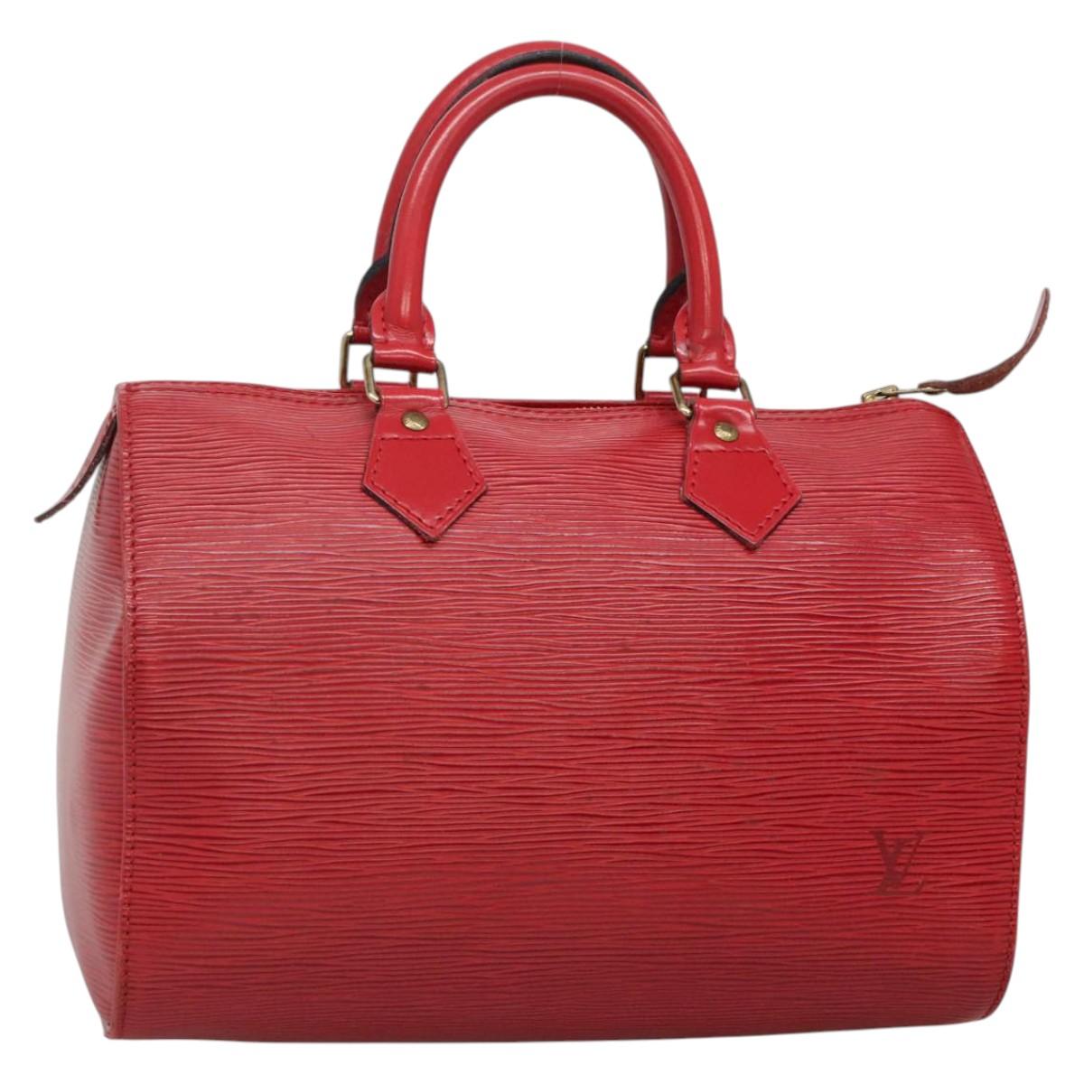LOUIS VUITTON Epi Speedy 25 Hand Bag Castilian Red M43017 LV Auth 137822