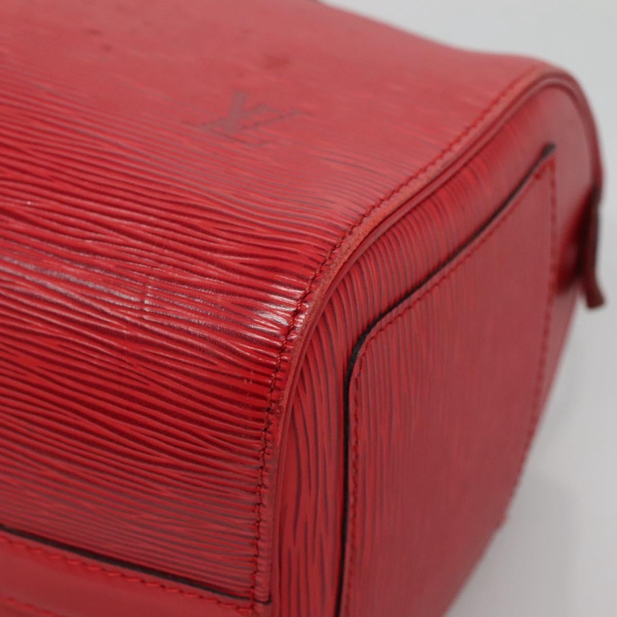 LOUIS VUITTON Epi Speedy 25 Hand Bag Castilian Red M43017 LV Auth 137822