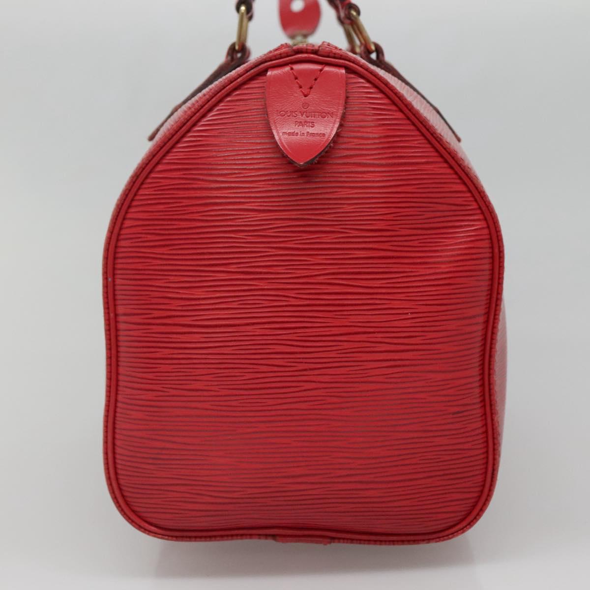 LOUIS VUITTON Epi Speedy 25 Hand Bag Castilian Red M43017 LV Auth 137822