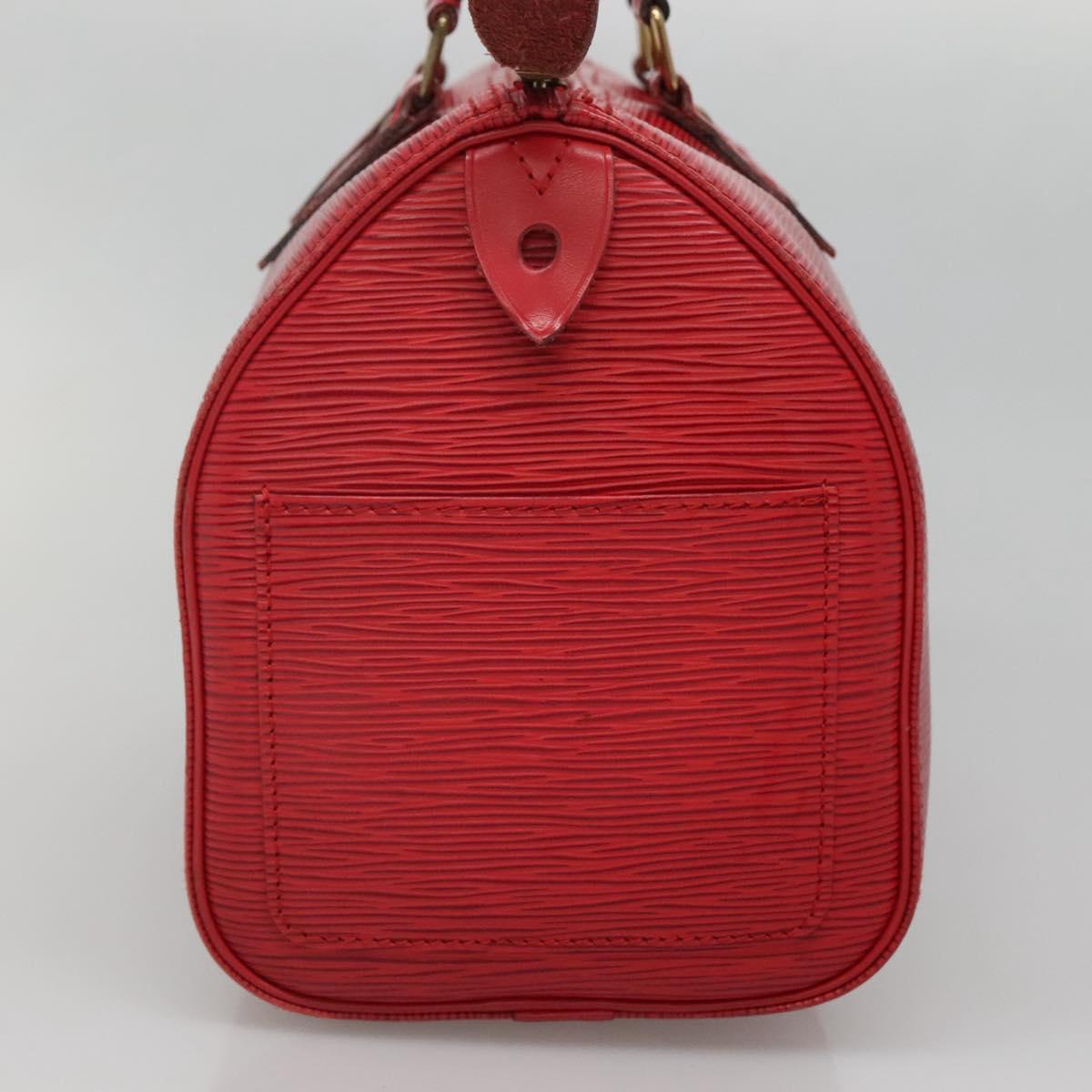 LOUIS VUITTON Epi Speedy 25 Hand Bag Castilian Red M43017 LV Auth 137822