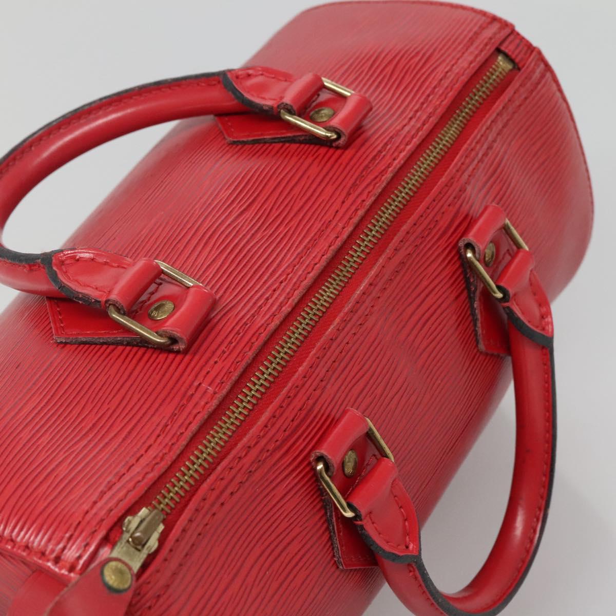LOUIS VUITTON Epi Speedy 25 Hand Bag Castilian Red M43017 LV Auth 137822