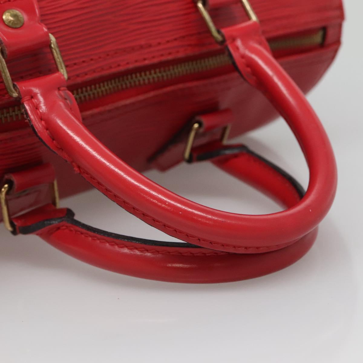 LOUIS VUITTON Epi Speedy 25 Hand Bag Castilian Red M43017 LV Auth 137822