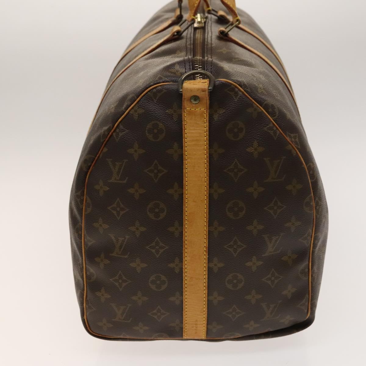 LOUIS VUITTON Monogram Keepall Bandouliere 55 Boston Bag M41414 LV Auth 137835
