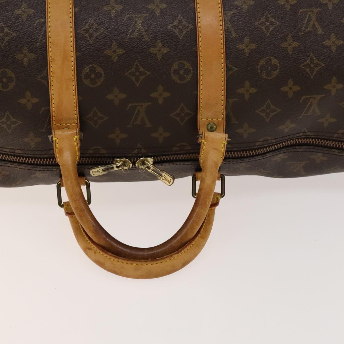 LOUIS VUITTON Monogram Keepall Bandouliere 55 Boston Bag M41414 LV Auth 137835