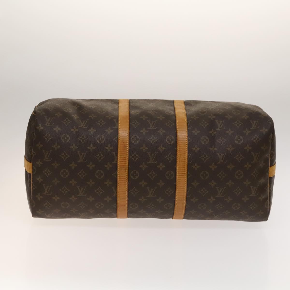 LOUIS VUITTON Monogram Keepall Bandouliere 55 Boston Bag M41414 LV Auth 137835
