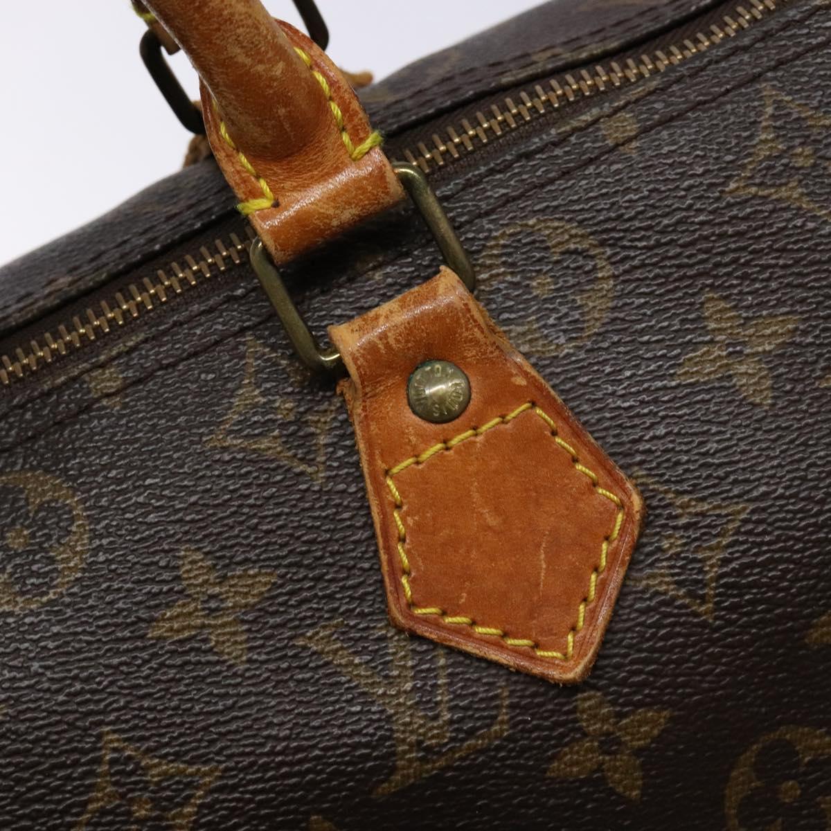 LOUIS VUITTON Monogram Speedy 30 Hand Bag M41526 LV Auth 137836