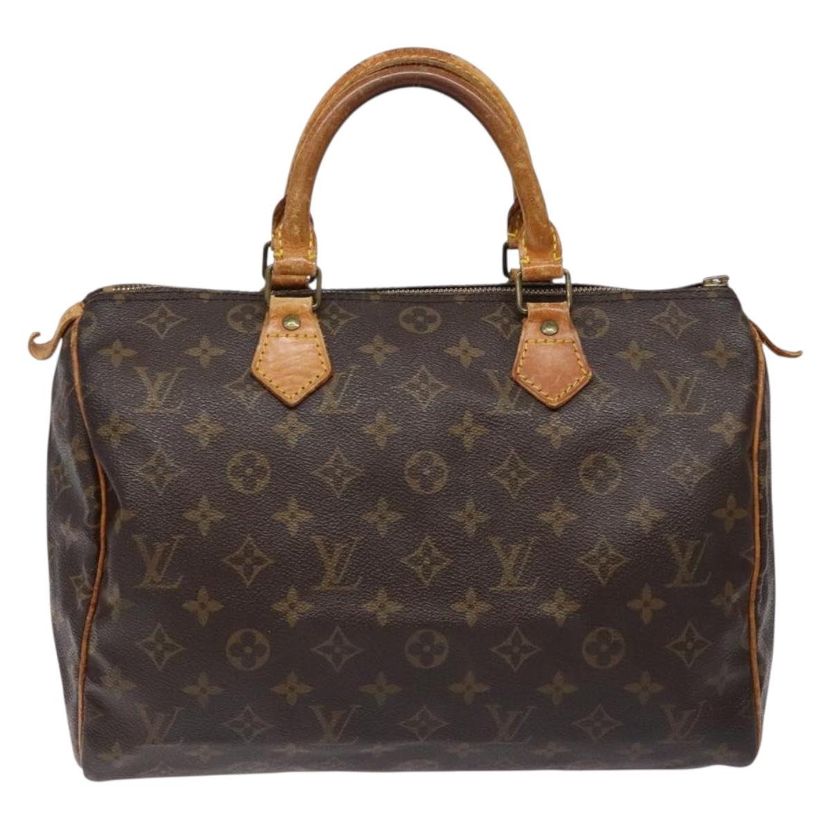 LOUIS VUITTON Monogram Speedy 30 Hand Bag M41526 LV Auth 137836