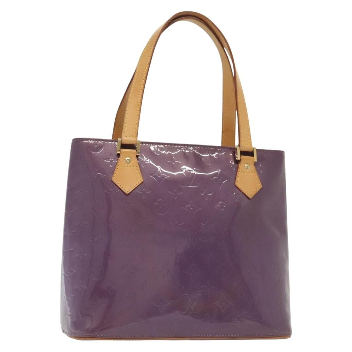 LOUIS VUITTON Monogram Vernis Houston Hand Bag Purple Viole M91093 Auth 137842