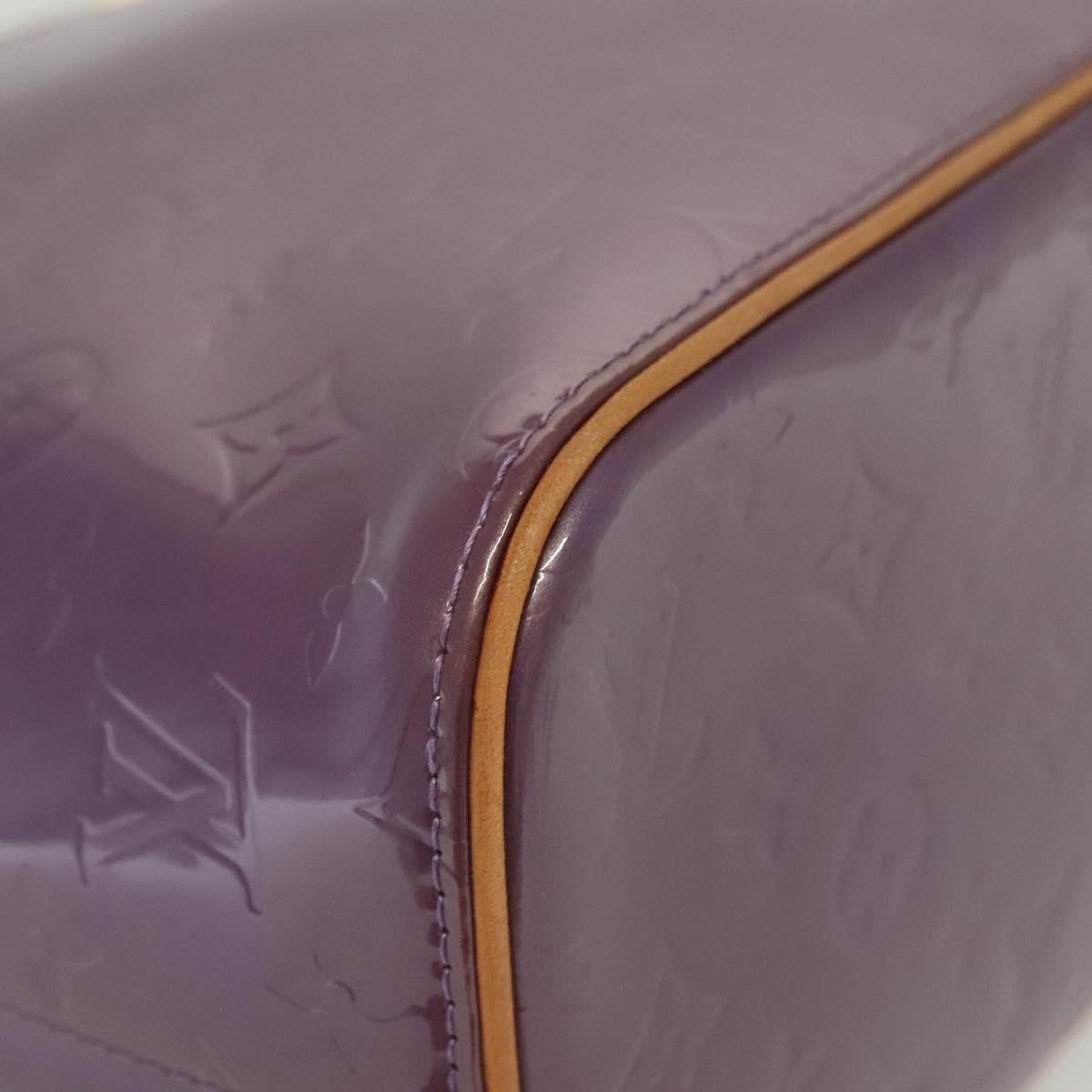 LOUIS VUITTON Monogram Vernis Houston Hand Bag Purple Viole M91093 Auth 137842