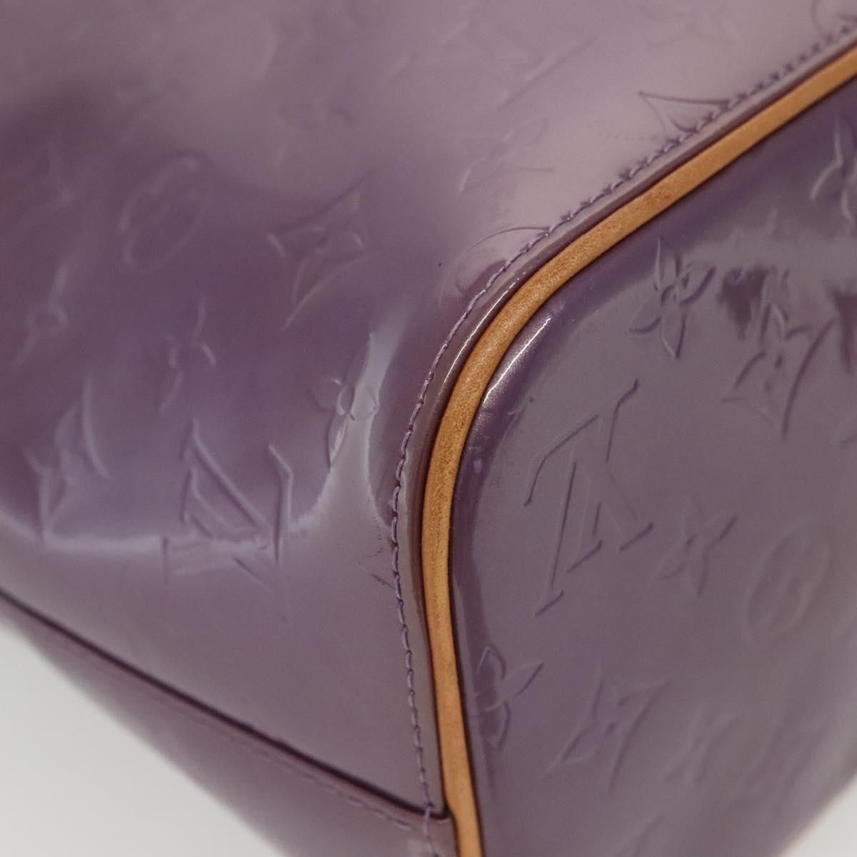 LOUIS VUITTON Monogram Vernis Houston Hand Bag Purple Viole M91093 Auth 137842
