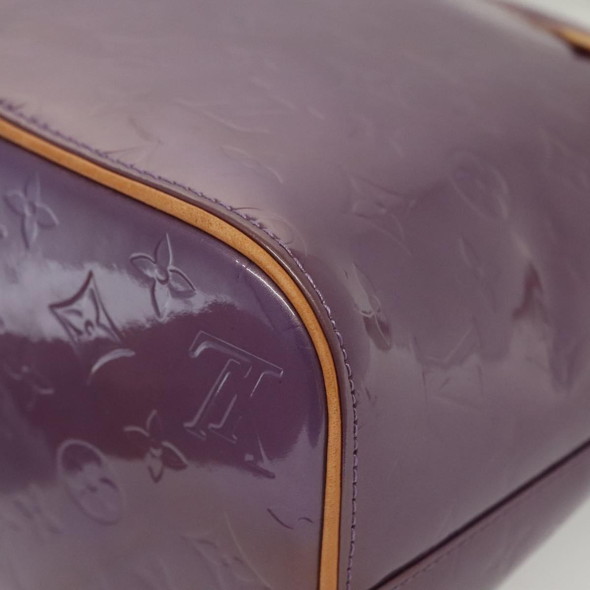 LOUIS VUITTON Monogram Vernis Houston Hand Bag Purple Viole M91093 Auth 137842