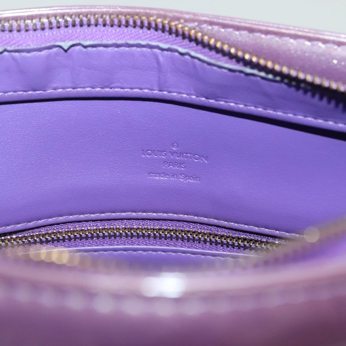 LOUIS VUITTON Monogram Vernis Houston Hand Bag Purple Viole M91093 Auth 137842