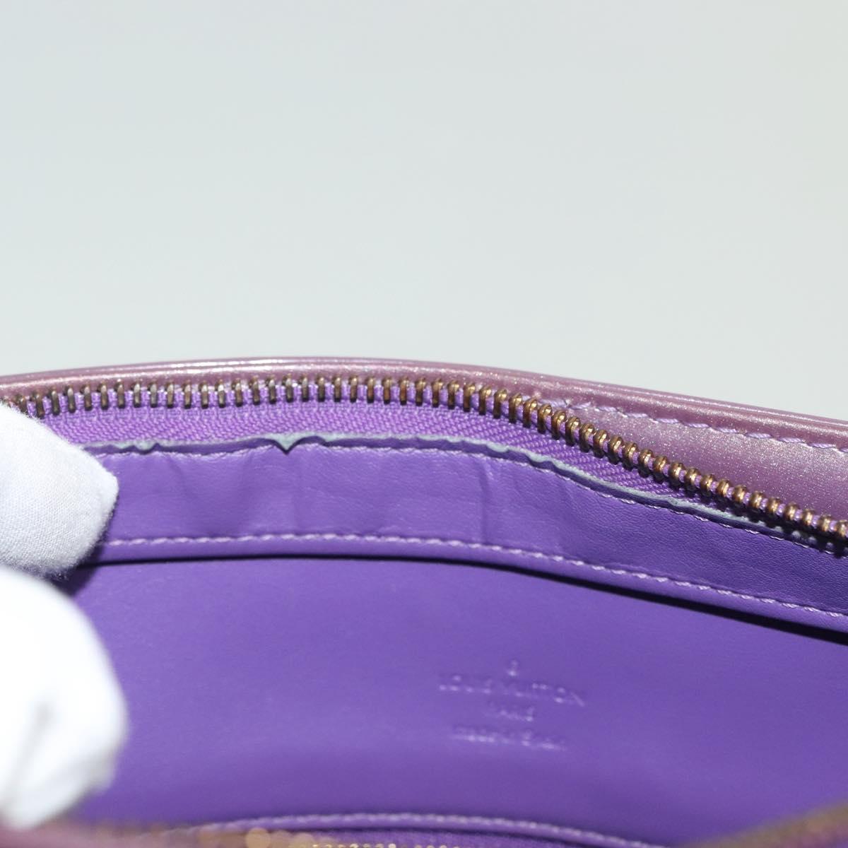 LOUIS VUITTON Monogram Vernis Houston Hand Bag Purple Viole M91093 Auth 137842