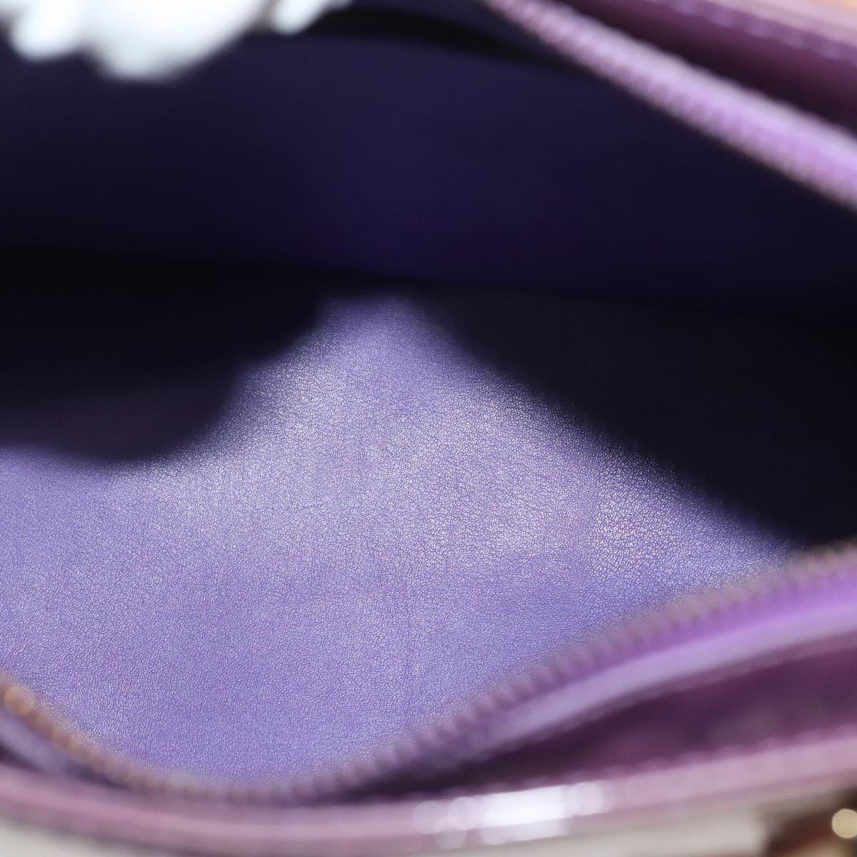 LOUIS VUITTON Monogram Vernis Houston Hand Bag Purple Viole M91093 Auth 137842