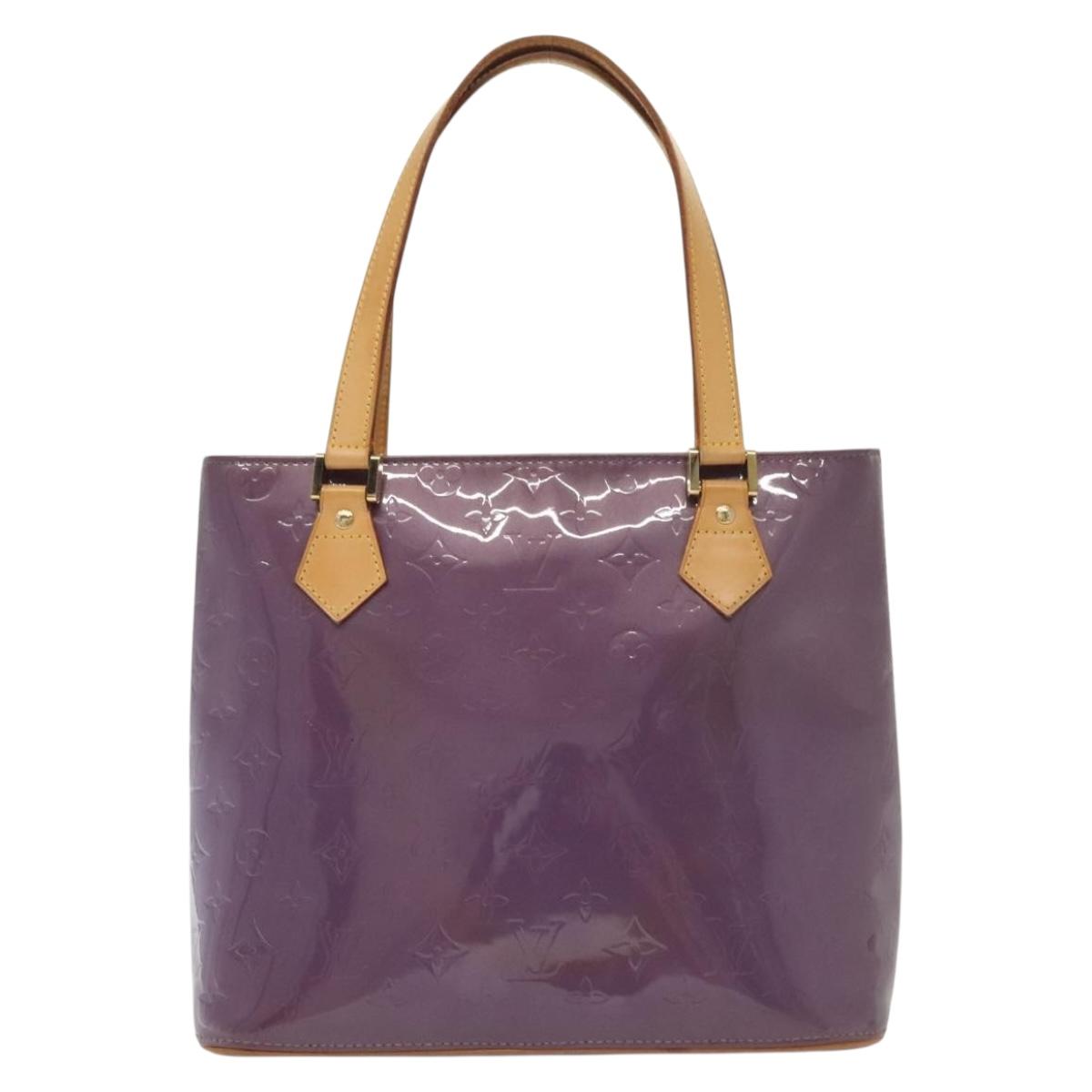 LOUIS VUITTON Monogram Vernis Houston Hand Bag Purple Viole M91093 Auth 137842