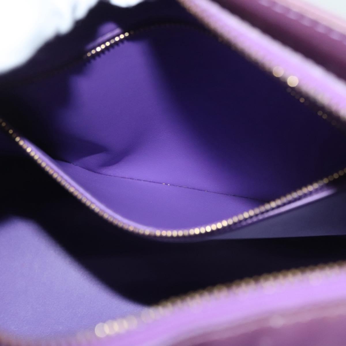 LOUIS VUITTON Monogram Vernis Houston Hand Bag Purple Viole M91093 Auth 137842