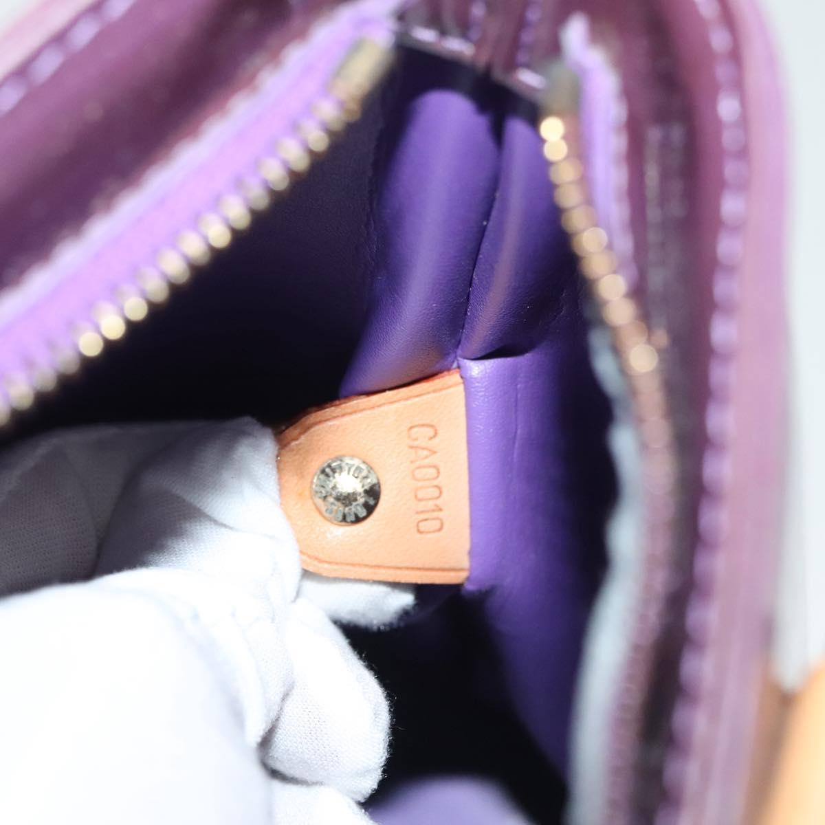 LOUIS VUITTON Monogram Vernis Houston Hand Bag Purple Viole M91093 Auth 137842