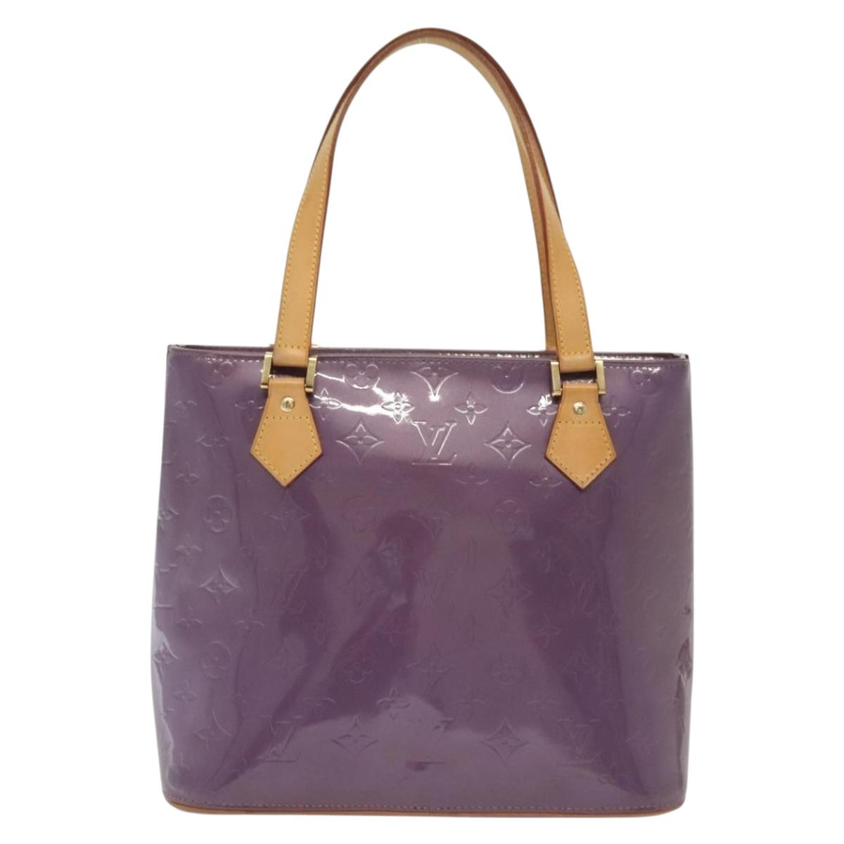 LOUIS VUITTON Monogram Vernis Houston Hand Bag Purple Viole M91093 Auth 137842