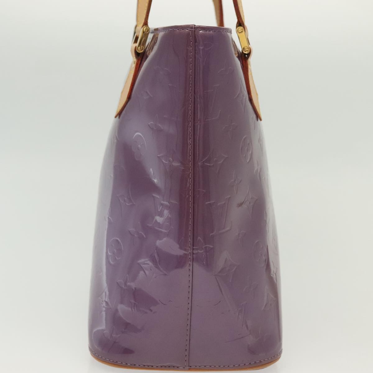 LOUIS VUITTON Monogram Vernis Houston Hand Bag Purple Viole M91093 Auth 137842