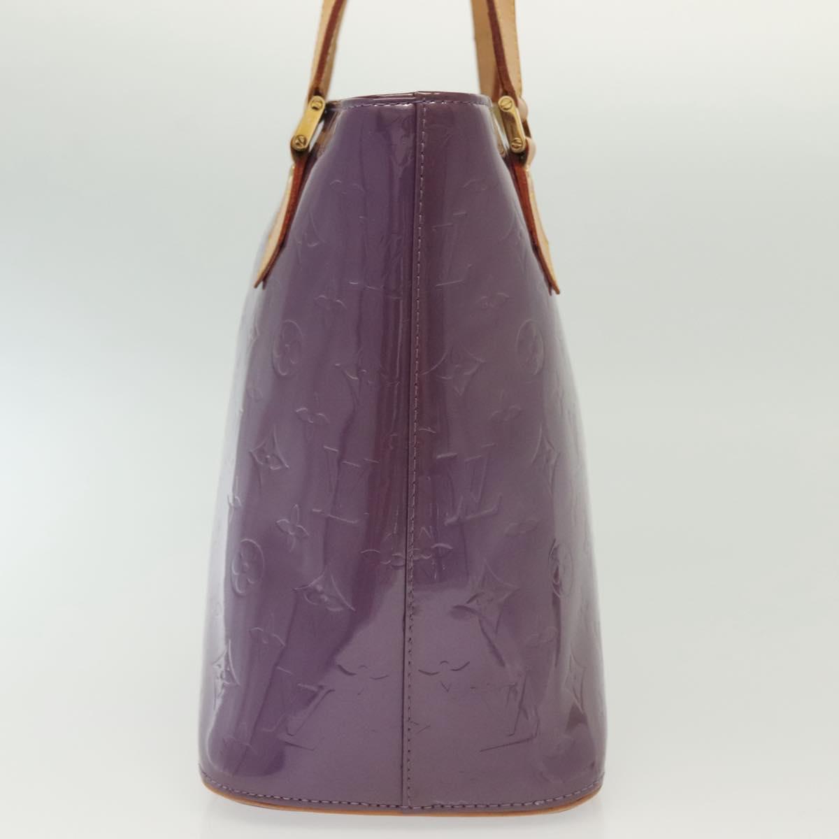 LOUIS VUITTON Monogram Vernis Houston Hand Bag Purple Viole M91093 Auth 137842