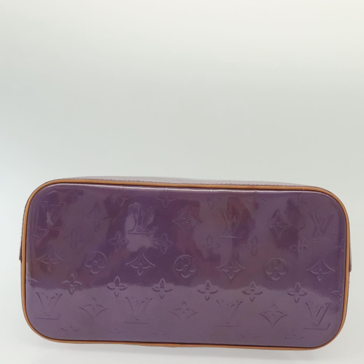 LOUIS VUITTON Monogram Vernis Houston Hand Bag Purple Viole M91093 Auth 137842
