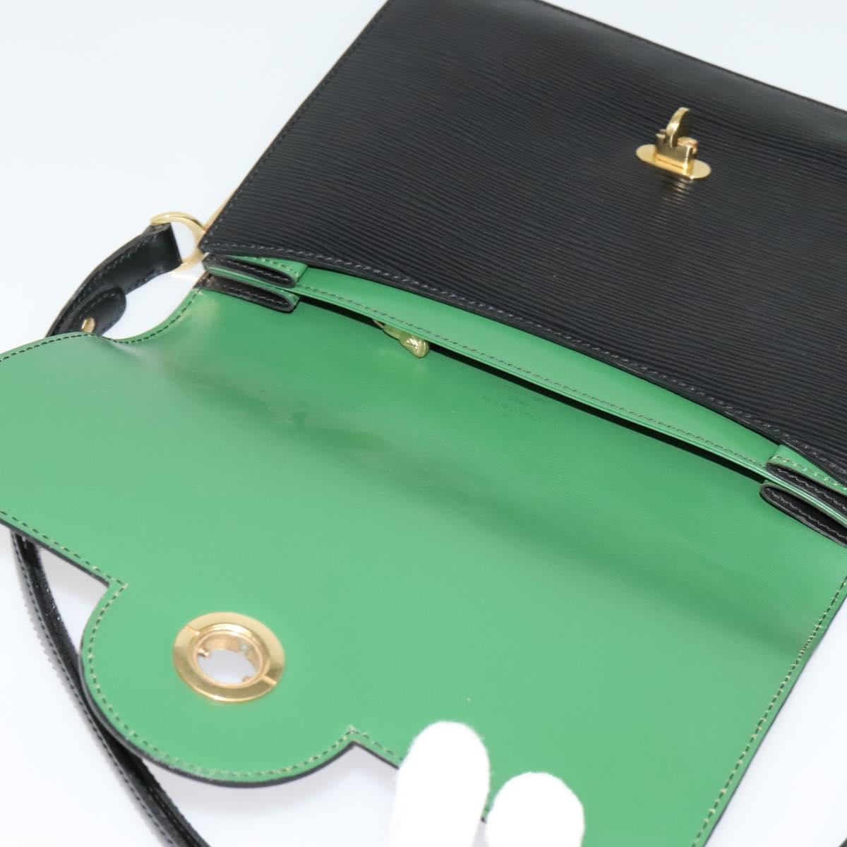 LOUIS VUITTON Epi Free Run Shoulder Bag Green Black M52414 LV Auth 137863
