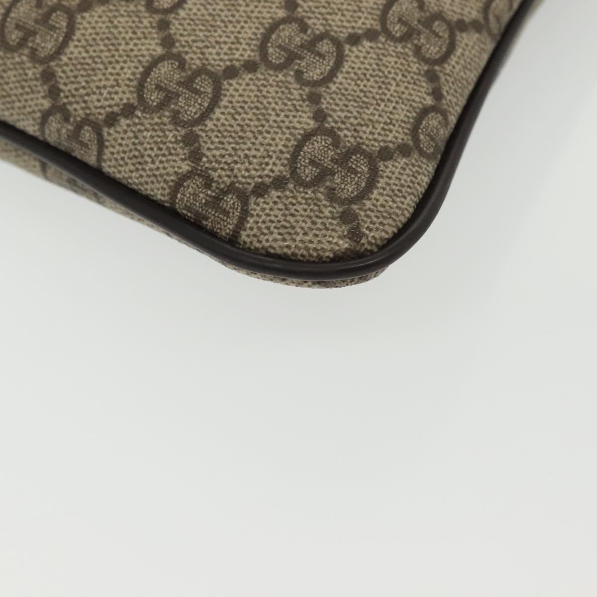 GUCCI GG Supreme Shoulder Bag PVC Beige Gold 201538 Auth 137883