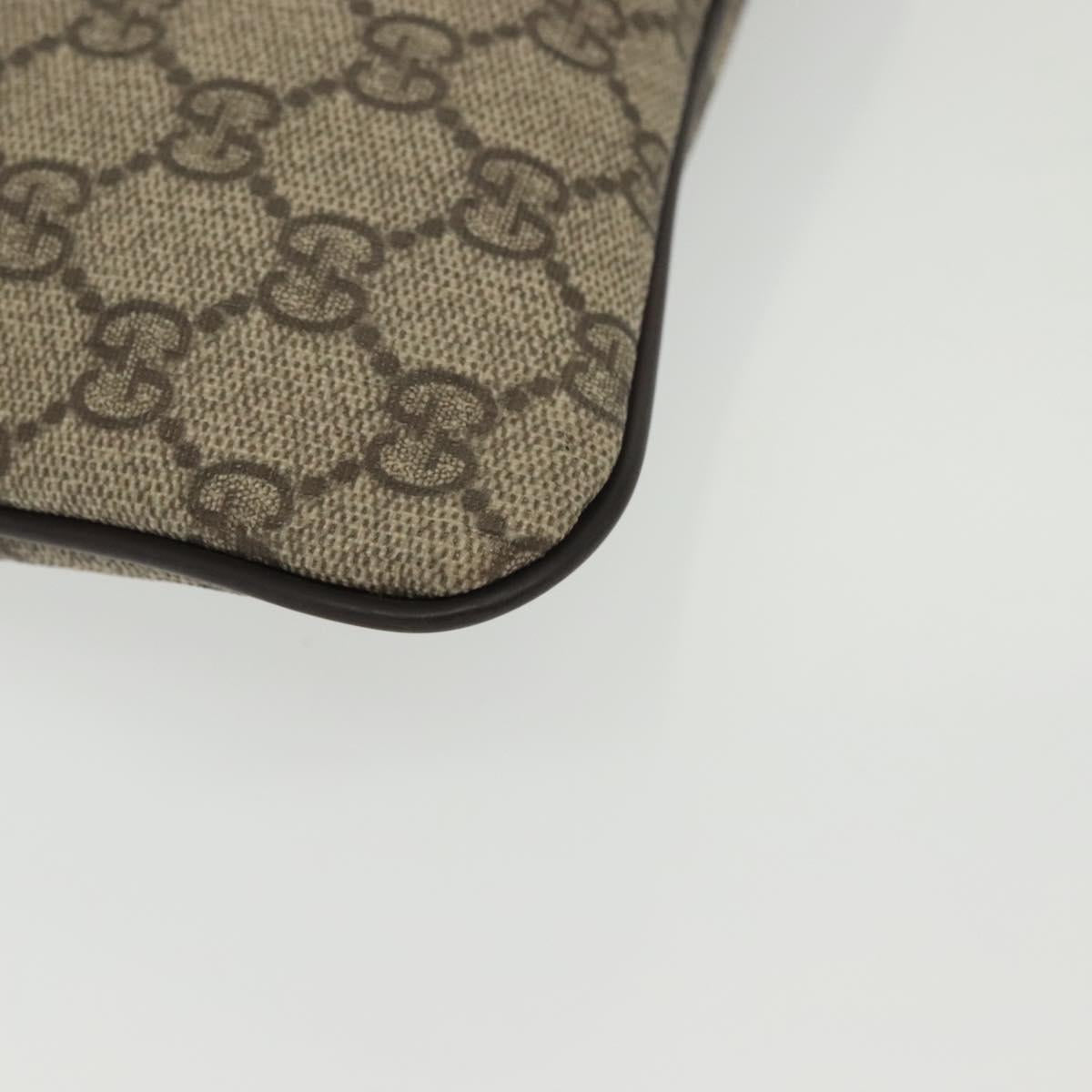 GUCCI GG Supreme Shoulder Bag PVC Beige Gold 201538 Auth 137883