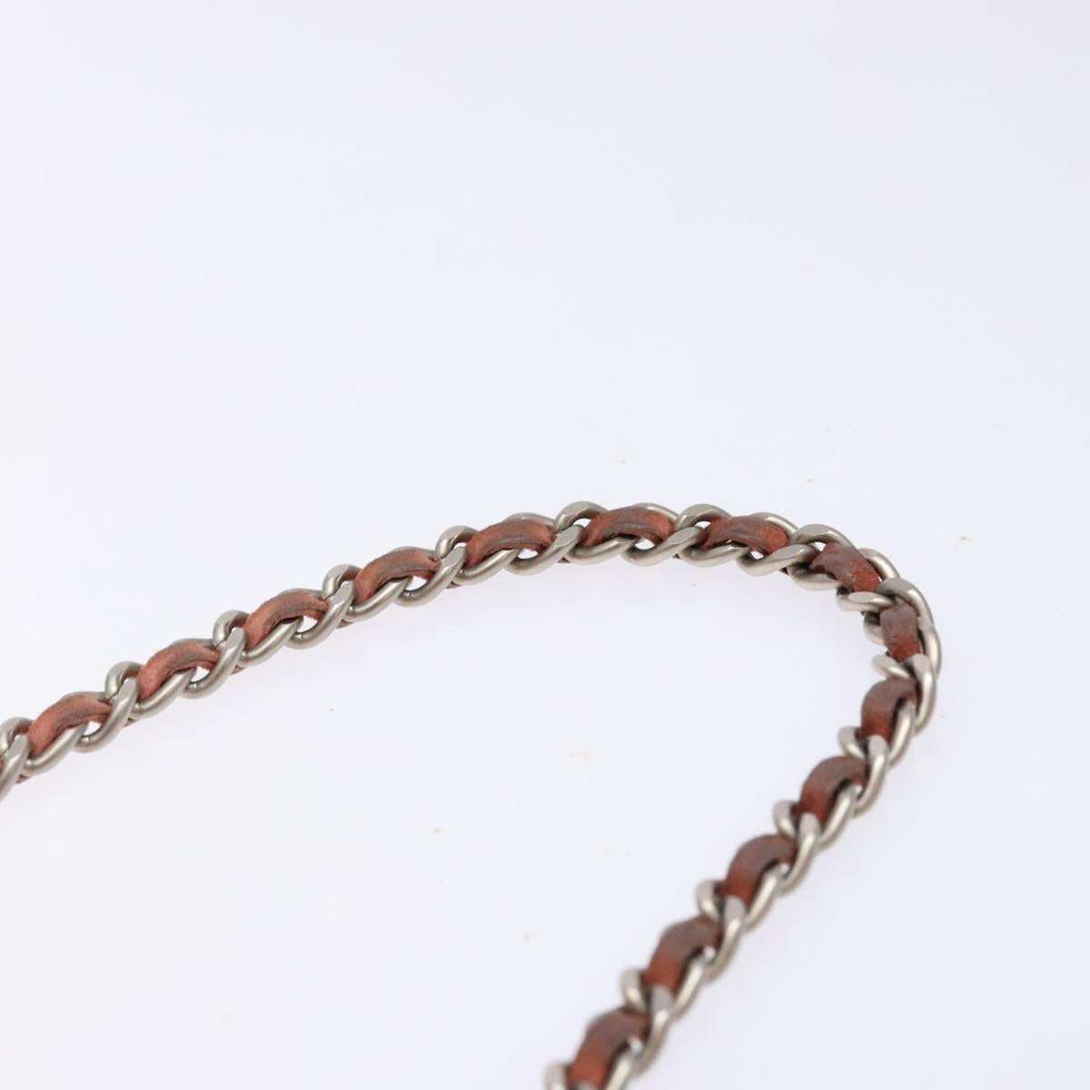 CHANEL Chain 2.55 Choco Bar Shoulder Bag Suede Pink Silver CC Auth 137890