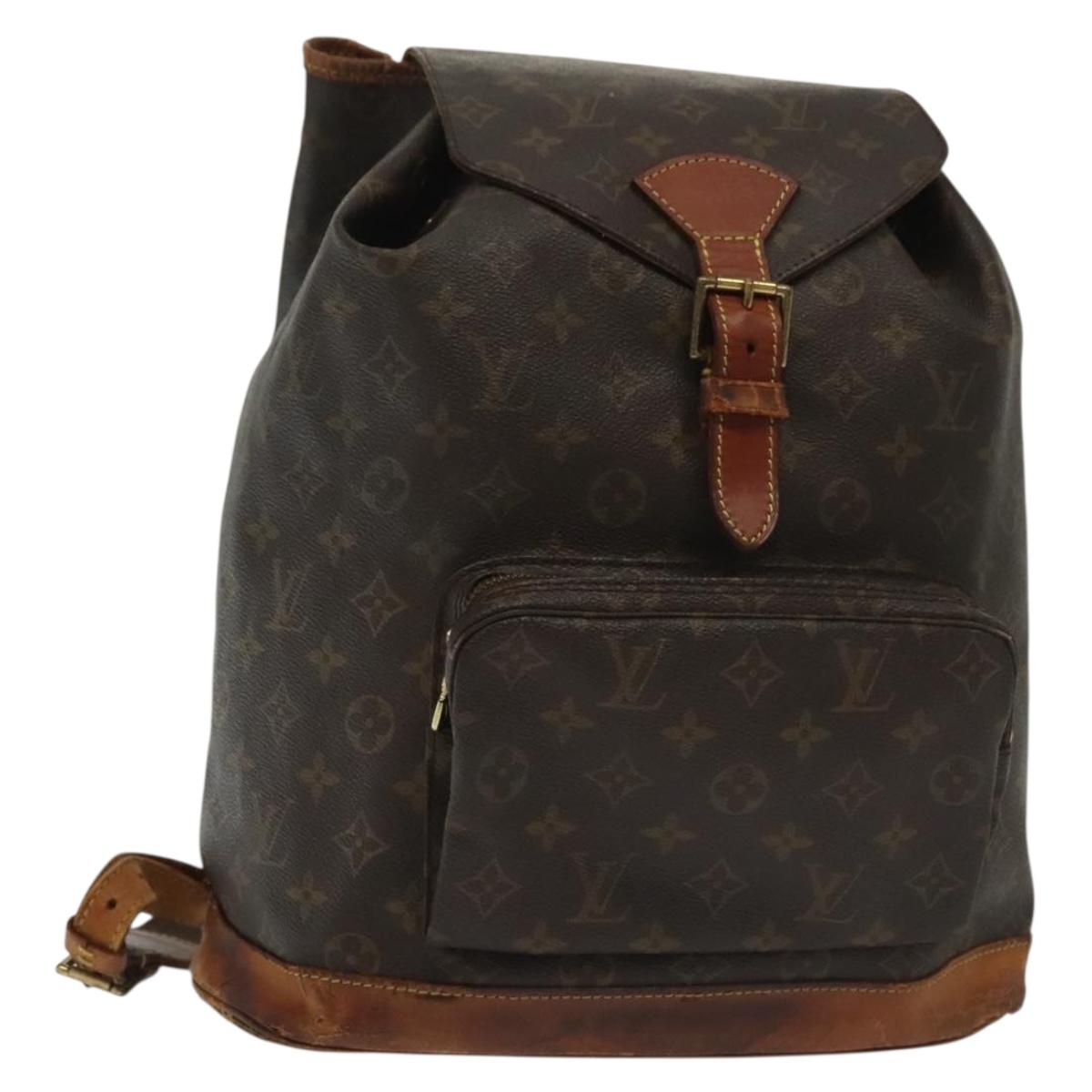 LOUIS VUITTON Monogram Montsouris GM Backpack M51135 LV Auth 137907