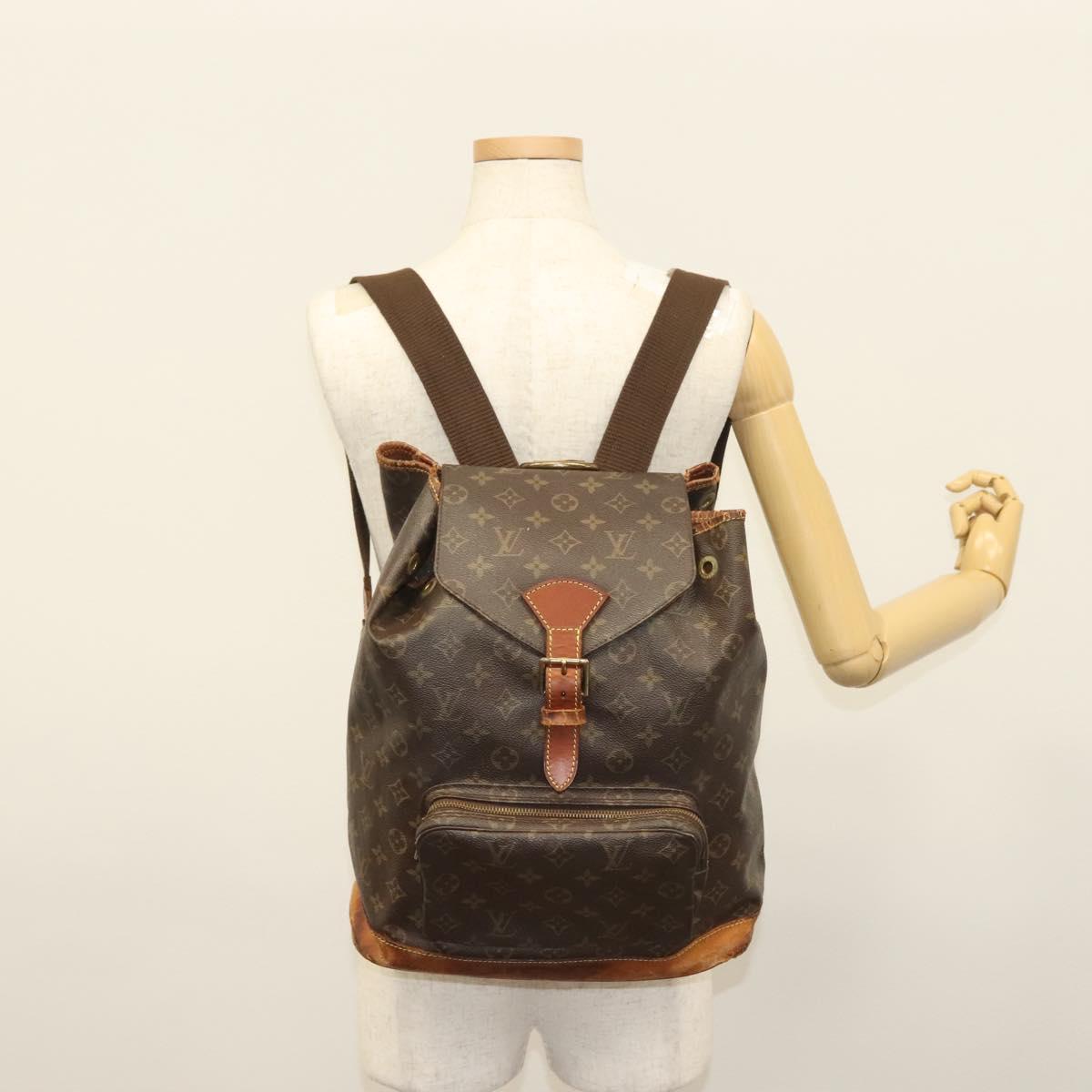 LOUIS VUITTON Monogram Montsouris GM Backpack M51135 LV Auth 137907