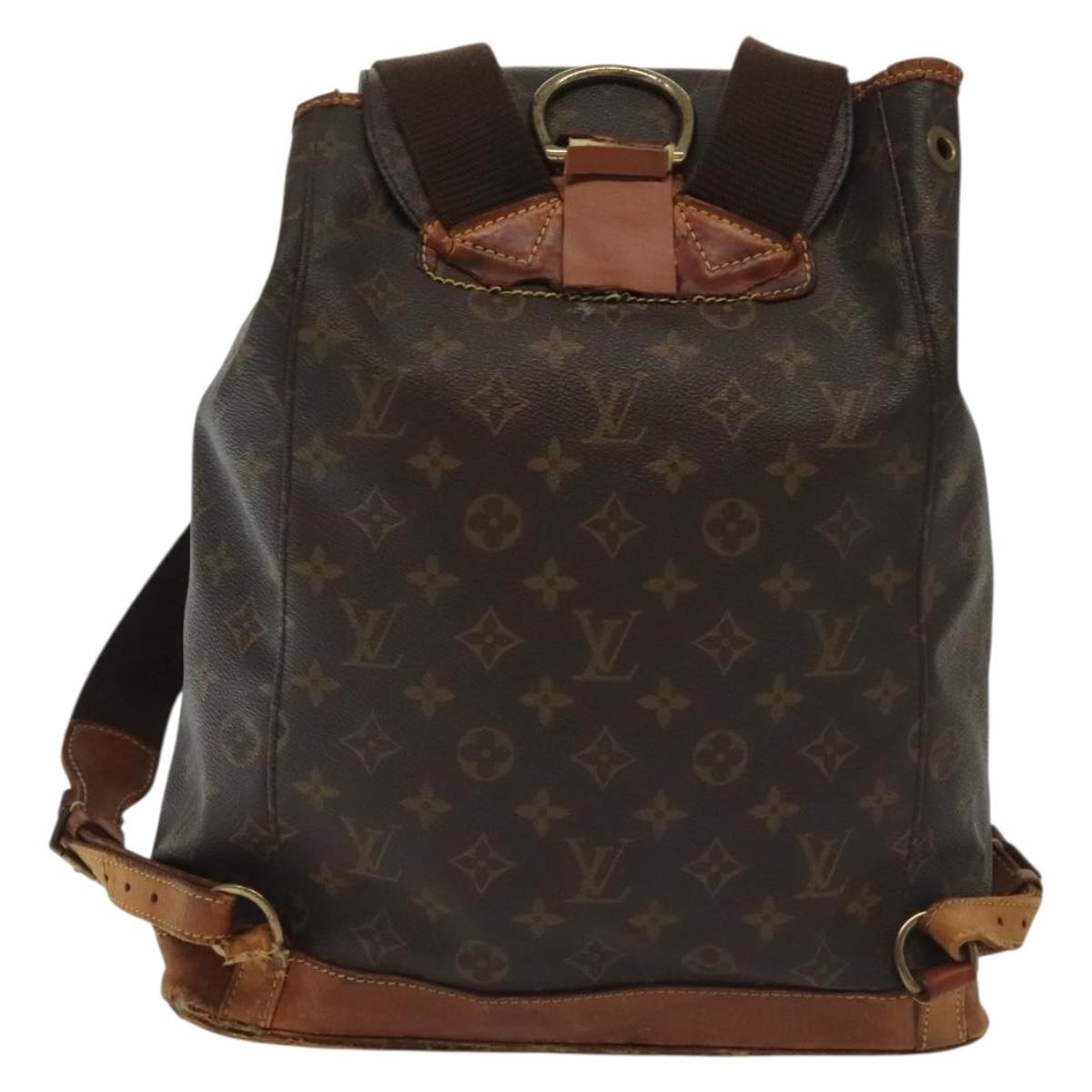LOUIS VUITTON Monogram Montsouris GM Backpack M51135 LV Auth 137907