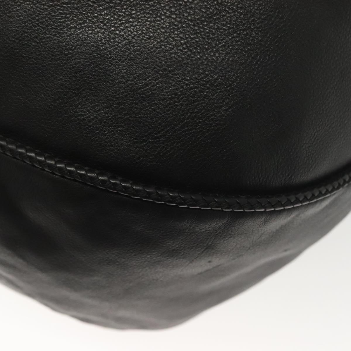GUCCI Marrakech Tote Bag Leather Black Gold 257029 Auth 137913