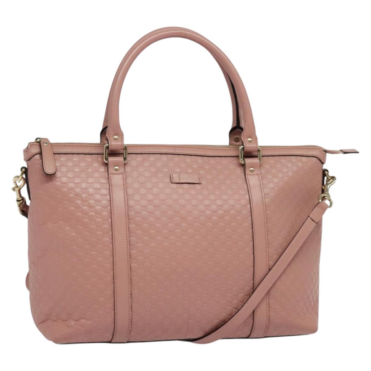 GUCCI Micro GG Canvas Micro Guccissima Bag Leather Outlet 449655 Auth 137915