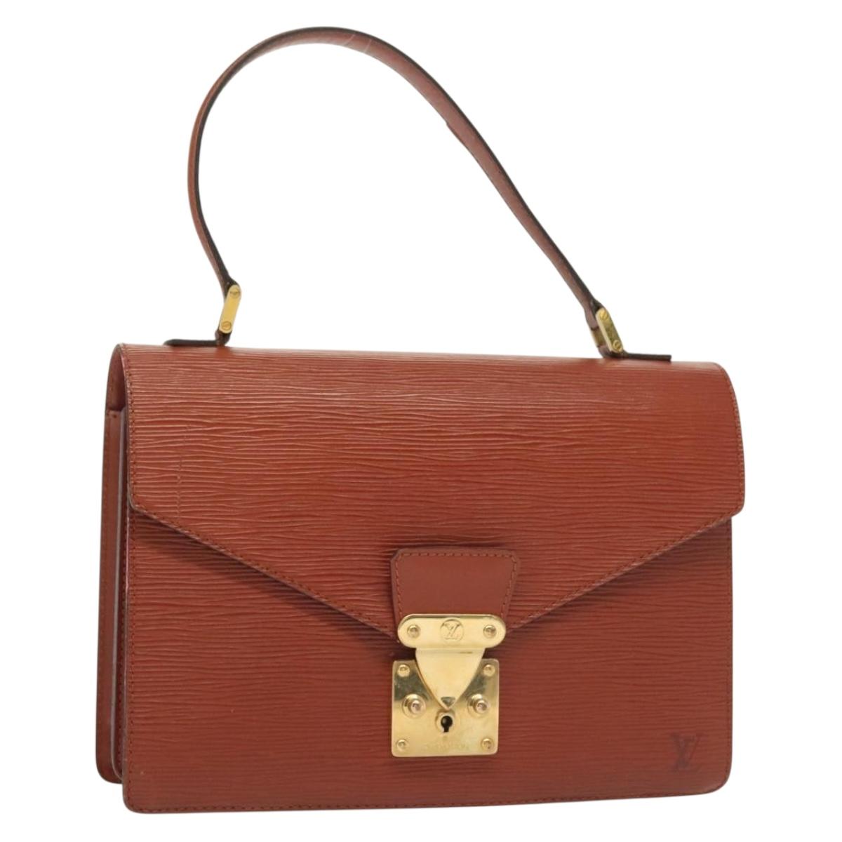 LOUIS VUITTON Epi Concorde Hand Bag Brown M52133 LV Auth 137918