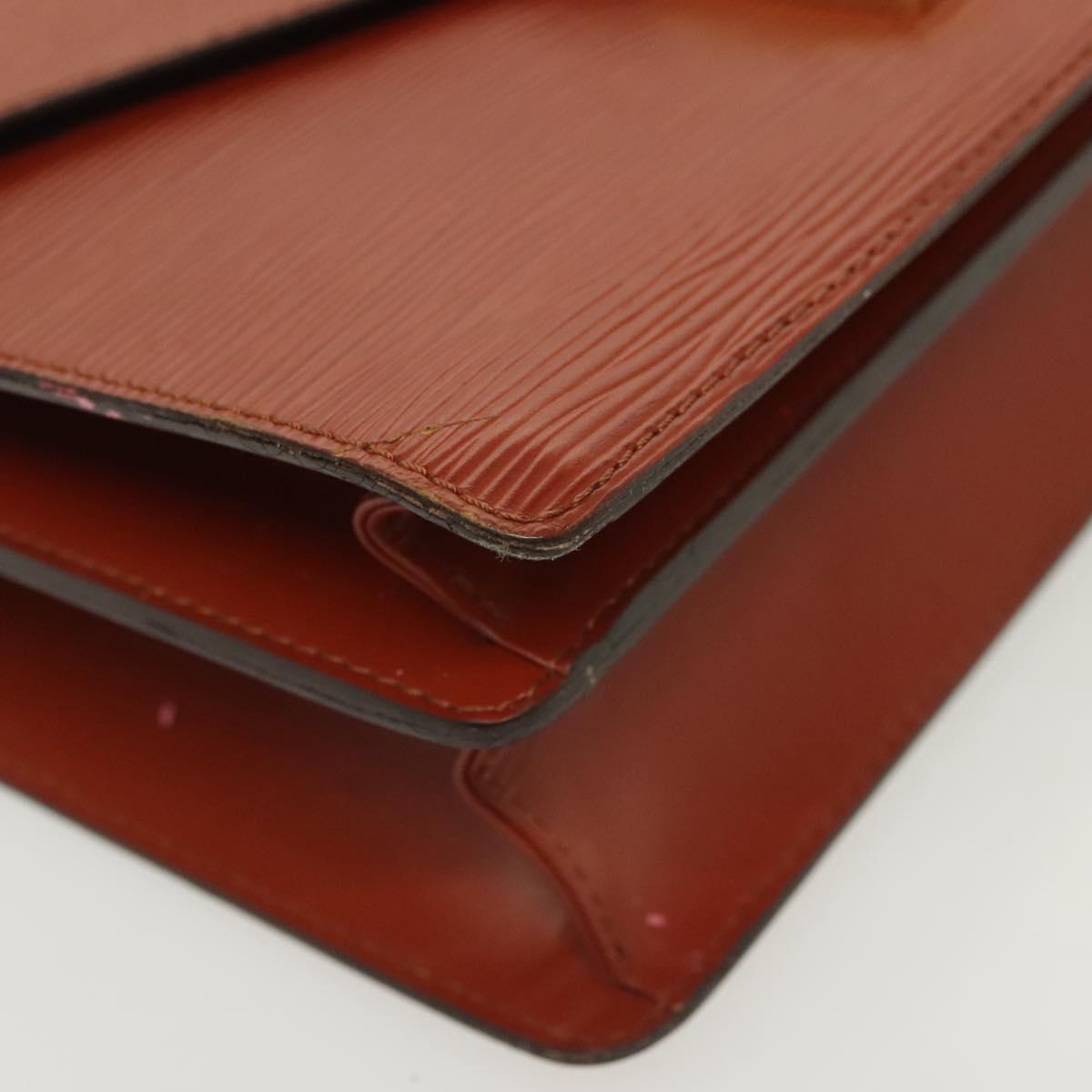 LOUIS VUITTON Epi Concorde Hand Bag Brown M52133 LV Auth 137918