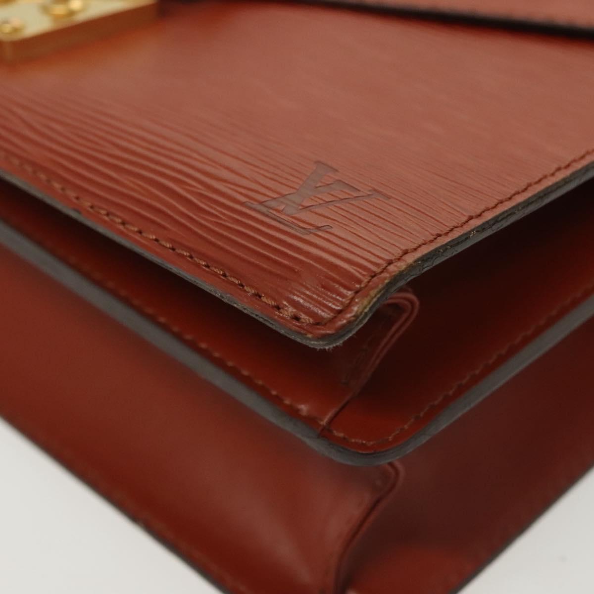 LOUIS VUITTON Epi Concorde Hand Bag Brown M52133 LV Auth 137918