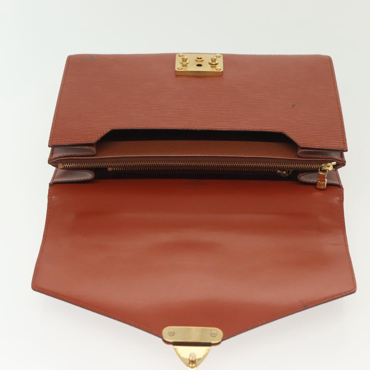 LOUIS VUITTON Epi Concorde Hand Bag Brown M52133 LV Auth 137918