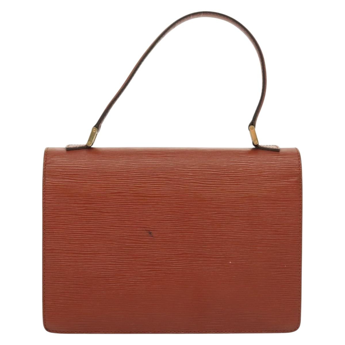 LOUIS VUITTON Epi Concorde Hand Bag Brown M52133 LV Auth 137918