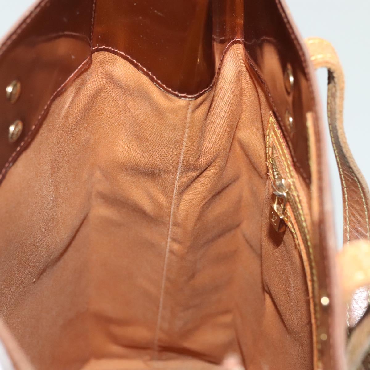 LOUIS VUITTON Monogram Vernis Reade MM Hand Bag Bronze M91143 LV Auth 137924
