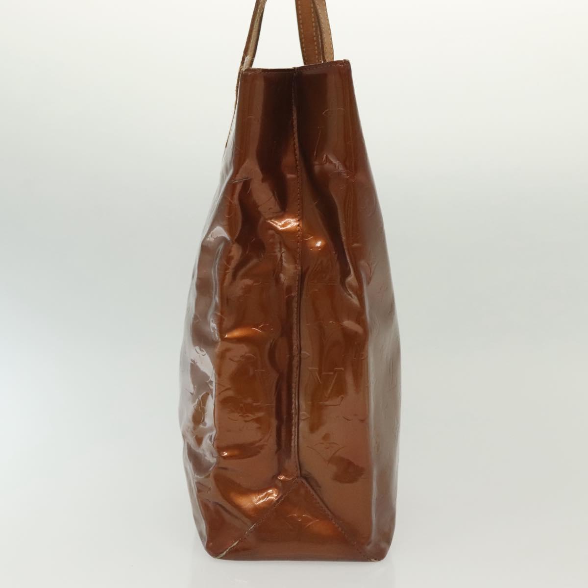 LOUIS VUITTON Monogram Vernis Reade MM Hand Bag Bronze M91143 LV Auth 137924