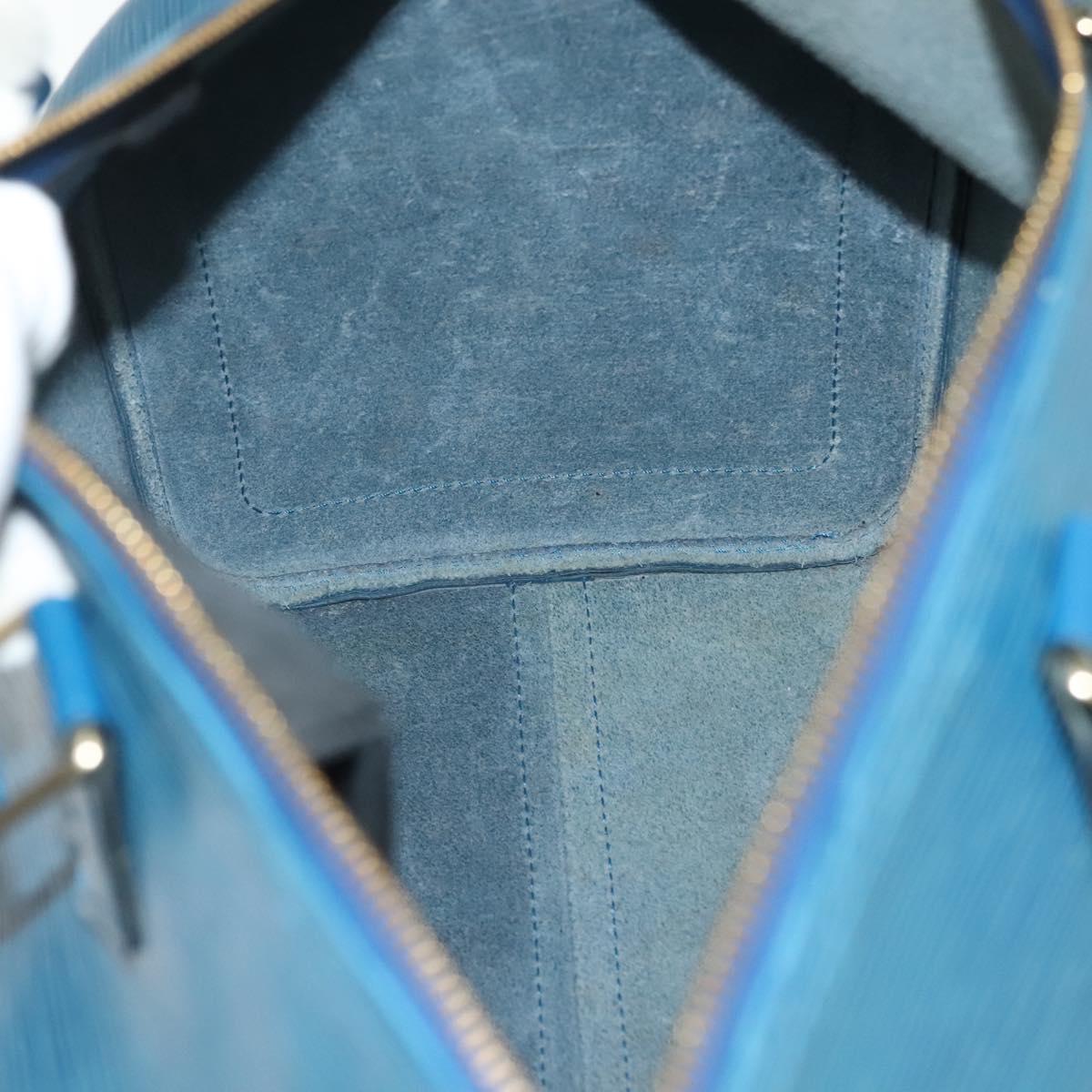 LOUIS VUITTON Epi Speedy 35 Hand Bag Toledo Blue M42995 LV Auth 137925