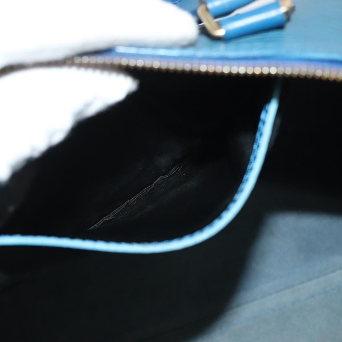 LOUIS VUITTON Epi Speedy 35 Hand Bag Toledo Blue M42995 LV Auth 137925
