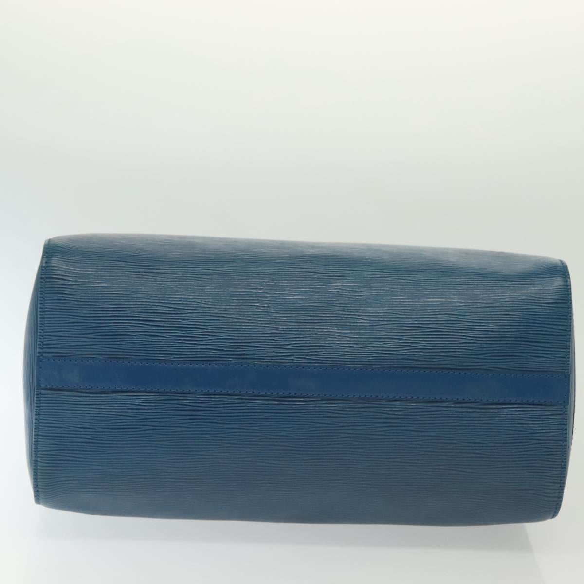 LOUIS VUITTON Epi Speedy 35 Hand Bag Toledo Blue M42995 LV Auth 137925